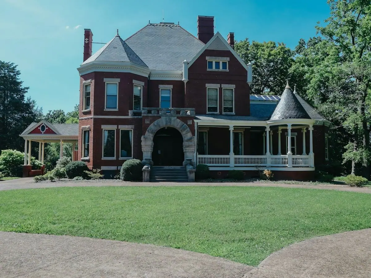Red Victorian house