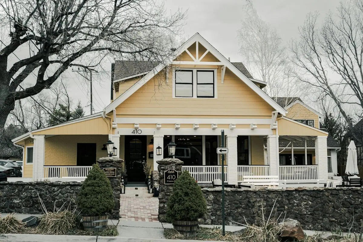 Yellow craftsman house