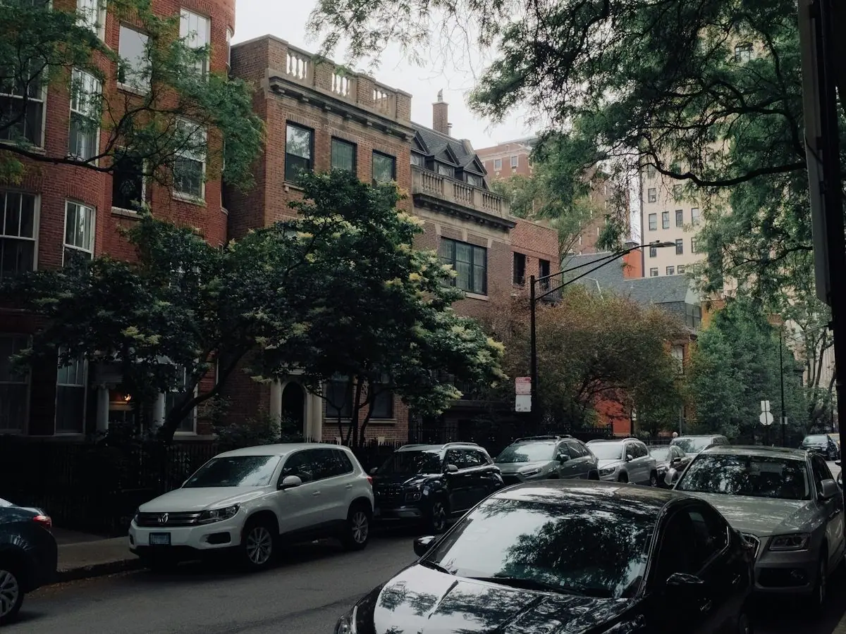 Row of brick houses